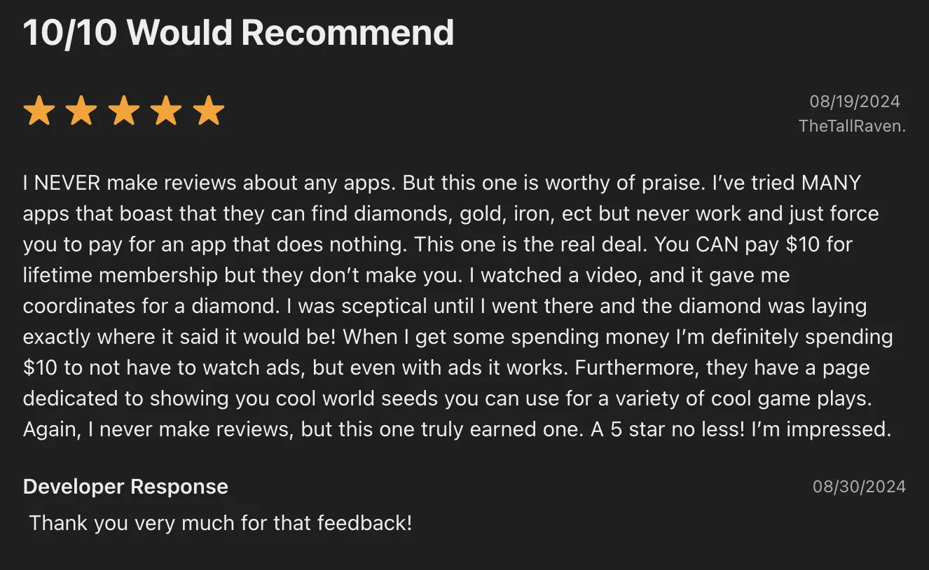 App Store review by TheTailRaven - 10/10 Would Recommend