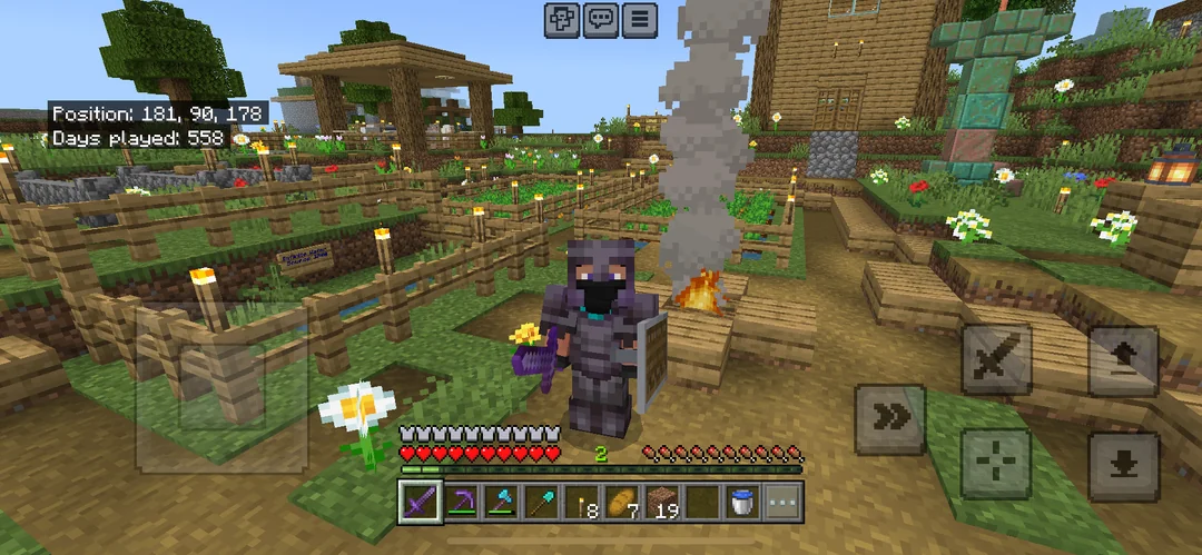 first time getting full netherite!! the ore finder for ancient debris is insane